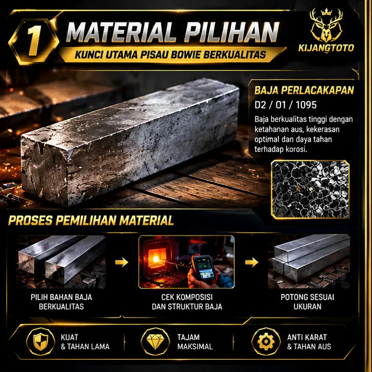 Material Pilihan Pisau Bowie